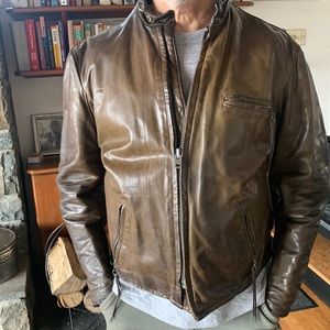 Vintage Schott leather racing jacket
